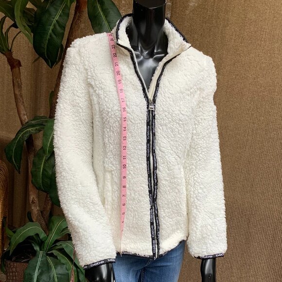 Bebe Sport Faux Shearling Jacket Sz S - Picture 9 of 14